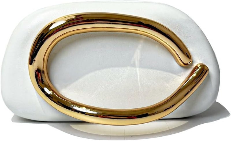 CUXVA Acrylic Clutch Purse for Women Classic Round Acrylic Evening Handbag Vintage Metal Handlebars Bag for Wedding Party Prom - Image 1